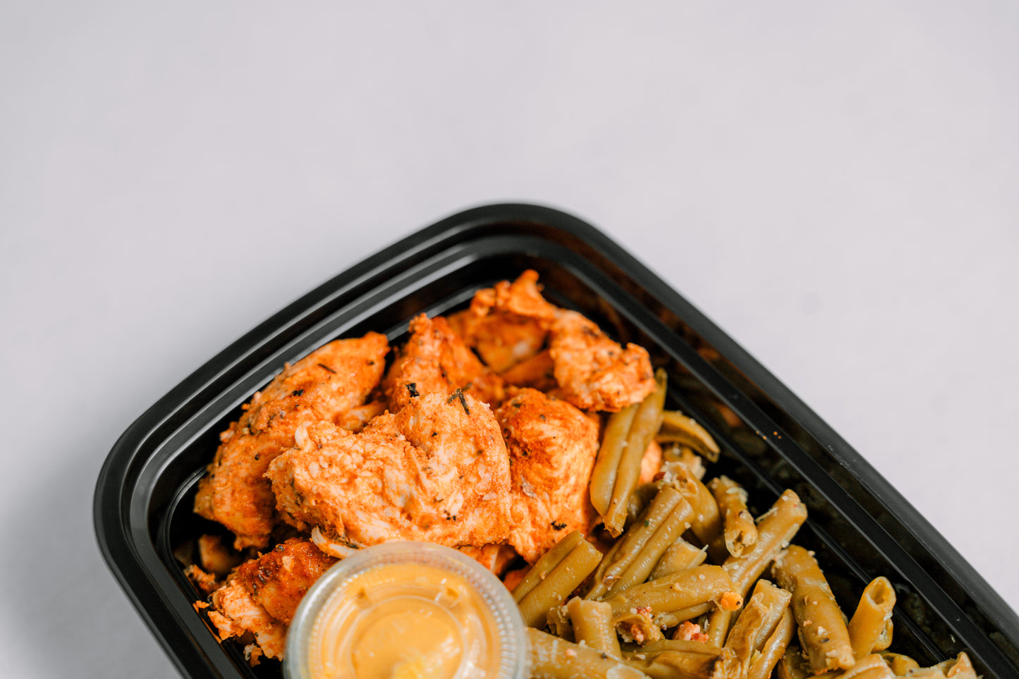 Blackened Grilled Chicken Nuggets w/ Green Beans