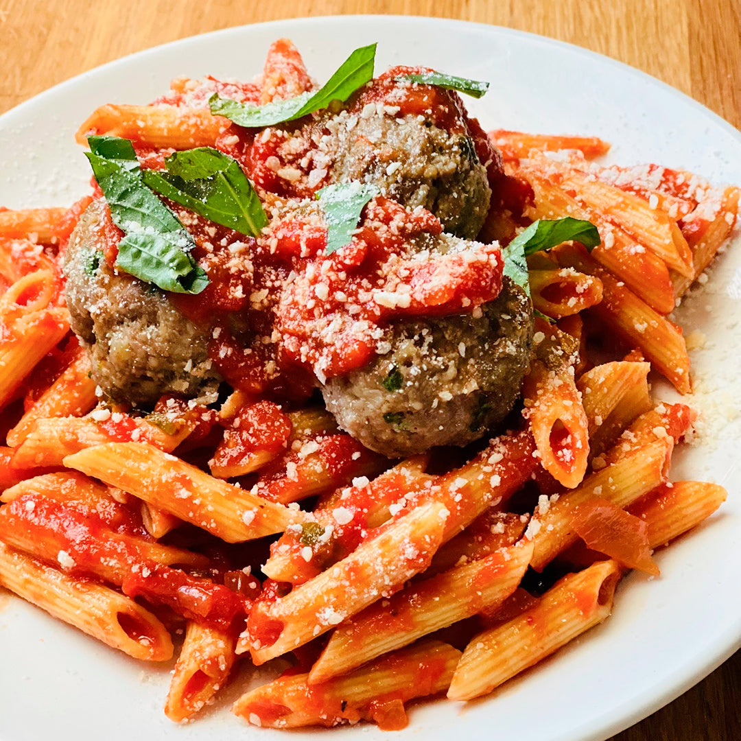 Marinara Turkey Meatballs & Protein Pasta