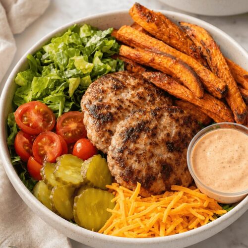 Turkey Burger & Sweet Potato Fries