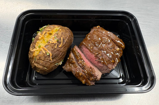 Bourbon Sirloin Steak & Baked Potato