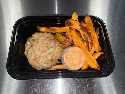 Turkey Burger & Sweet Potato Fries